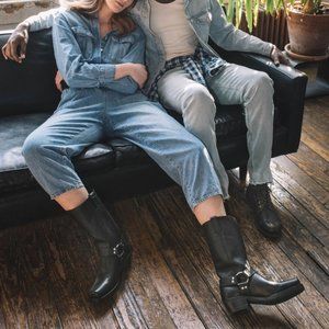 Frye Harness Boots 12R Black - 6.5/7